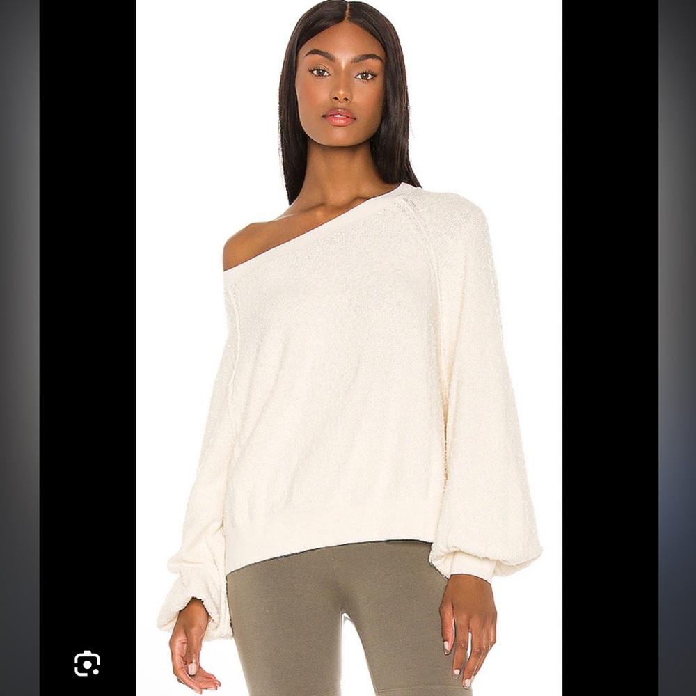 Free people found my friend pullover sweater cream sz M